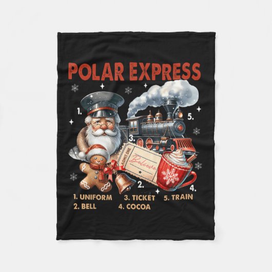 Noordpool Polar Express gelooft in trein Fleece Deken (Voorkant)