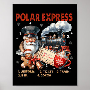 Noordpool Polar Express gelooft in trein Poster