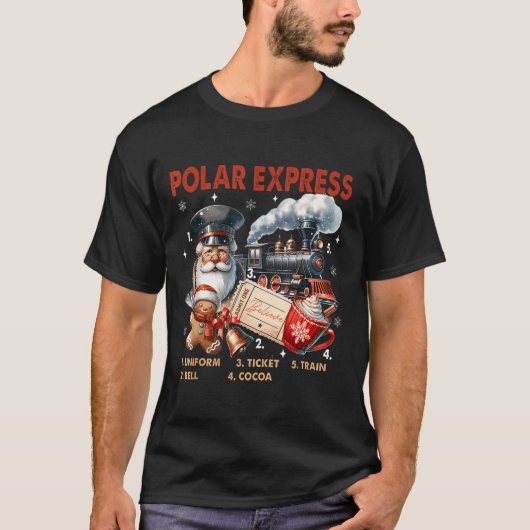 Noordpool Polar Express gelooft in trein T-shirt (Voorkant)