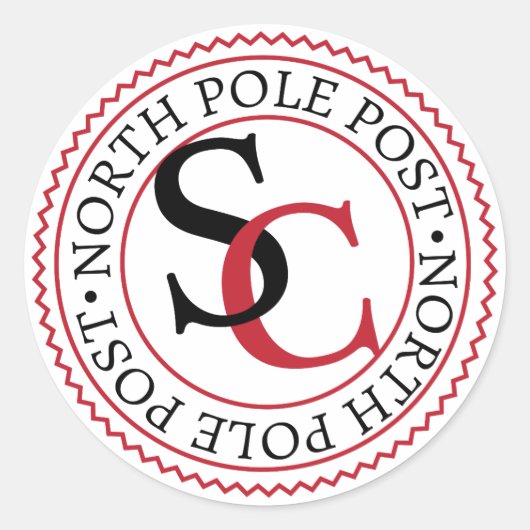 Noordpool Post Sinterklaas Ronde Sticker (Voorkant)