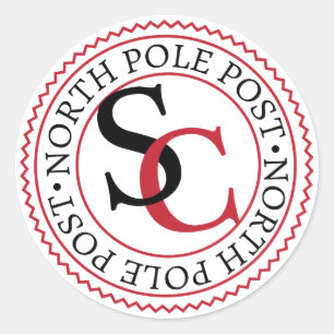 Noordpool Post Sinterklaas Ronde Sticker
