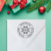 Noordpool Post Snowflake Santa Stamp Rubberstempel