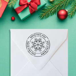 Noordpool Post Snowflake Santa Stamp Rubberstempel