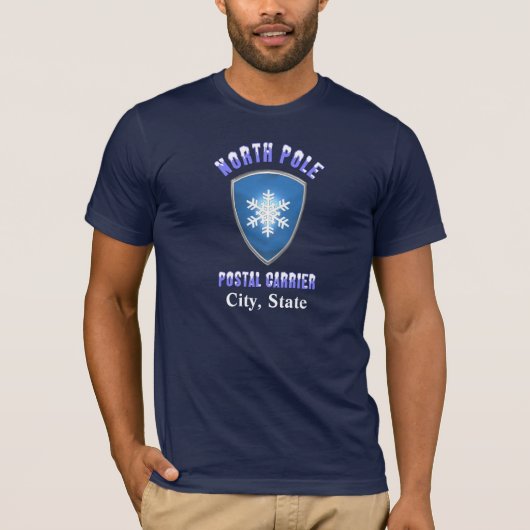 Noordpool Postal Chest T Shirt (Gepersonaliseerd) (Voorkant)