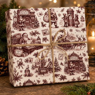 Noordpool Postkantoor Sinterklaas Kerst toile Cadeaupapier