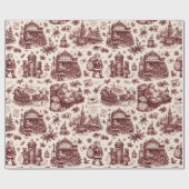 Noordpool Postkantoor Sinterklaas Kerst toile Cadeaupapier (Vlak)