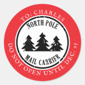 Noordpool postzegel Express Ronde Sticker (Voorkant)