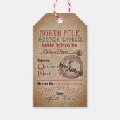 Noordpool Rendier Express Ondeugend of Nice Santa Cadeaulabel (Voorkant)