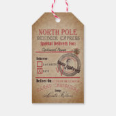 Noordpool Rendier Express Ondeugend of Nice Santa Cadeaulabel (Achterkant)