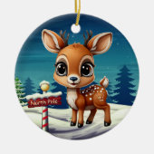 Noordpool rendier speelse karakter decoratie 🎄🦌 (Voorkant)