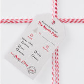 Noordpool Rode Kerstmis Naam Gift Label Cadeaulabel