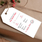 Noordpool Rode Kerstmis Naam Gift Label Cadeaulabel