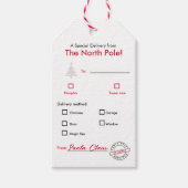 Noordpool Rode Kerstmis Naam Gift Label Cadeaulabel (Voorkant)