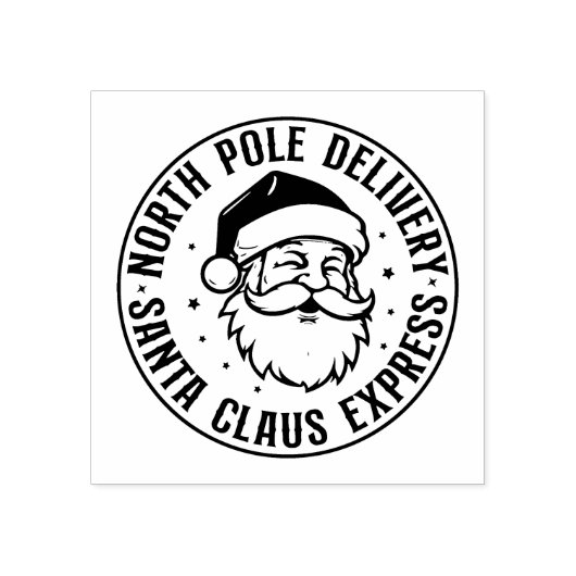 Noordpool Santa Claus Express Speciale levering Rubberstempel (Afrduk)