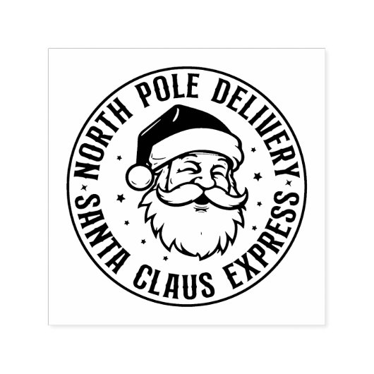 Noordpool Santa Claus Express Speciale levering Zelfinktende Stempel (Design)