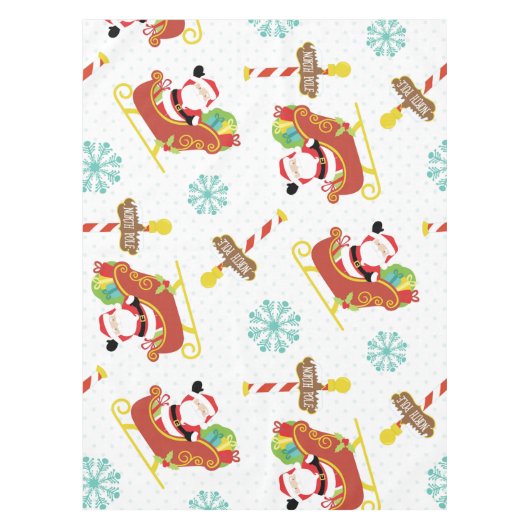 Noordpool Santa Claus Holiday Tablecloth Tafelkleed (Voorkant)