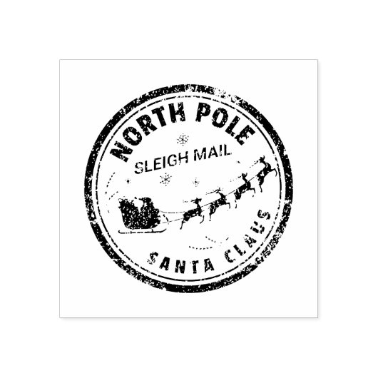 Noordpool Santa Claus Sleigh Mail Rubberstempel (Afrduk)