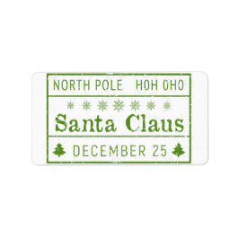 Noordpool Santa Claus Stempel Etiket
