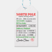 Noordpool Santa Kerstmis gepersonaliseerd Cadeaulabel (Voorkant)