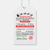 Noordpool Santa Kerstmis gepersonaliseerd Cadeaulabel (Voorkant)