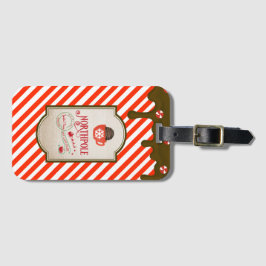 Noordpool Santa Shop Grappige Kerst Elf Gemaakt Bagagelabel