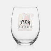 Noordpool Santa Stemless wijnglas Zonder Voet (Achterkant)