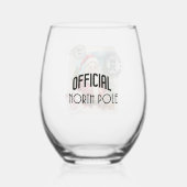 Noordpool  Santa Stemless wijnglas Zonder Voet (Achterkant)