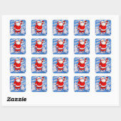 Noordpool Santa Vierkante Sticker (Vel)