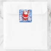 Noordpool Santa Vierkante Sticker (Tas)