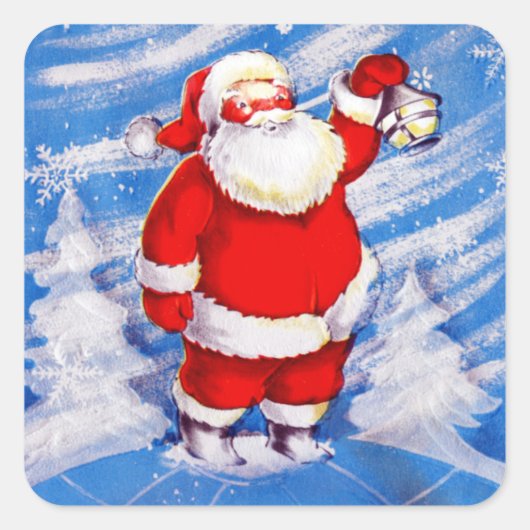 Noordpool Santa Vierkante Sticker (Voorkant)
