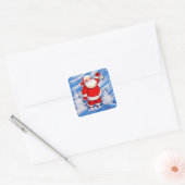 Noordpool Santa Vierkante Sticker (Envelop)