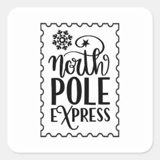 Noordpool Santa's Stamp Sticker Kerstmis