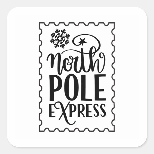 Noordpool Santa's Stamp Sticker Kerstmis (Voorkant)