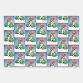 Noordpool Sneeuwman Dragon Pinguïn Kerstmis Inpakpapier Vel (Voorkant 3)