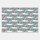 Noordpool Sneeuwman Dragon Pinguïn Kerstmis Inpakpapier Vel (Voorkant 2)