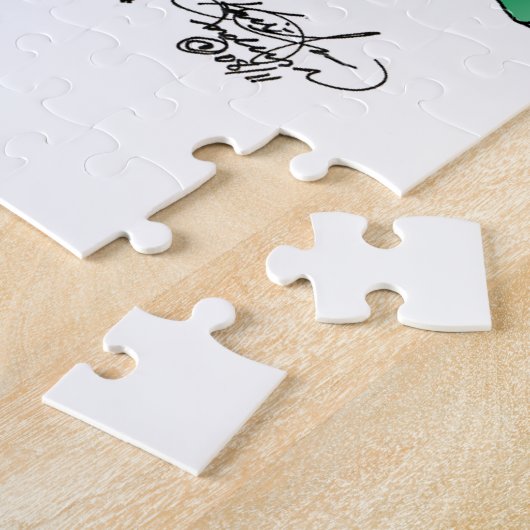 Noordpool Sneeuwman Dragon Pinguïn Kerstmis Legpuzzel (Zijkant)