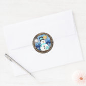 Noordpool - Snowman - Kerstmis Ronde Sticker (Envelop)