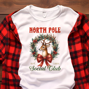 Noordpool Sociaal Club Vintage Kerstmis Tri-Blend Shirt