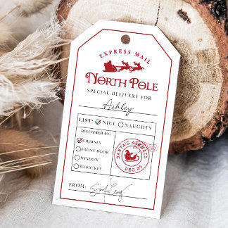 Noordpool Speciaal Leveringsgift Label Santa Works Cadeaulabel