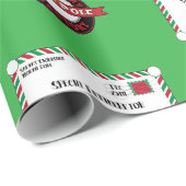 Noordpool Speciale bezorging Naam kind Groen Rood Cadeaupapier (Rol Hoek)