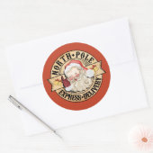 Noordpool Speciale Levering Kerstman Ronde Sticker (Envelop)