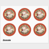 Noordpool Speciale Levering Kerstman Ronde Sticker (Vel)