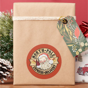Noordpool Speciale Levering Kerstman Ronde Sticker