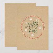 Noordpool Speciale Levering KraftBrown Aangepaste  Bedankkaart (Voorkant / Achterkant)