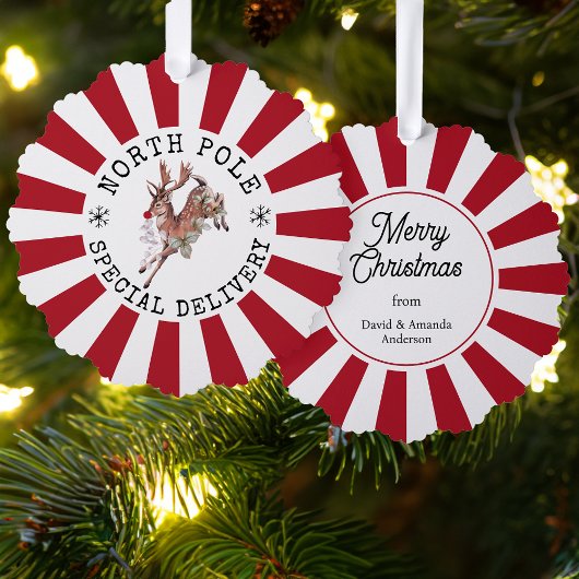 Noordpool Speciale levering Rudolph Kerstmis Ornament Kaart