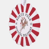 Noordpool Speciale levering Rudolph Kerstmis Ornament Kaart (Links)