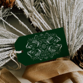 Noordpool Speciale levering Santa Green Kerstmis Cadeaulabel