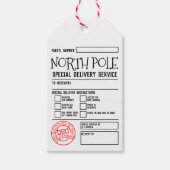 Noordpool speciale levering service Kerstmis label Cadeaulabel (Voorkant)
