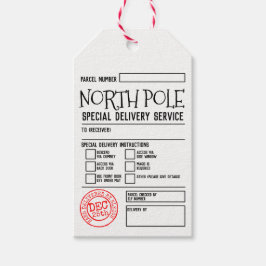 Noordpool speciale levering service Kerstmis label Cadeaulabel