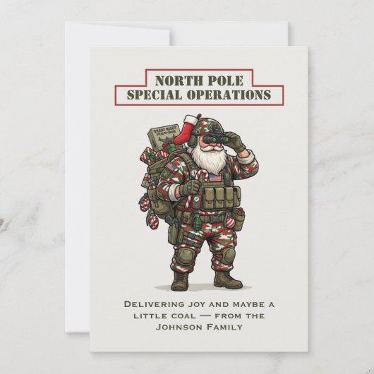 Noordpool Speciale Operaties Kerstkaart (Voorkant)